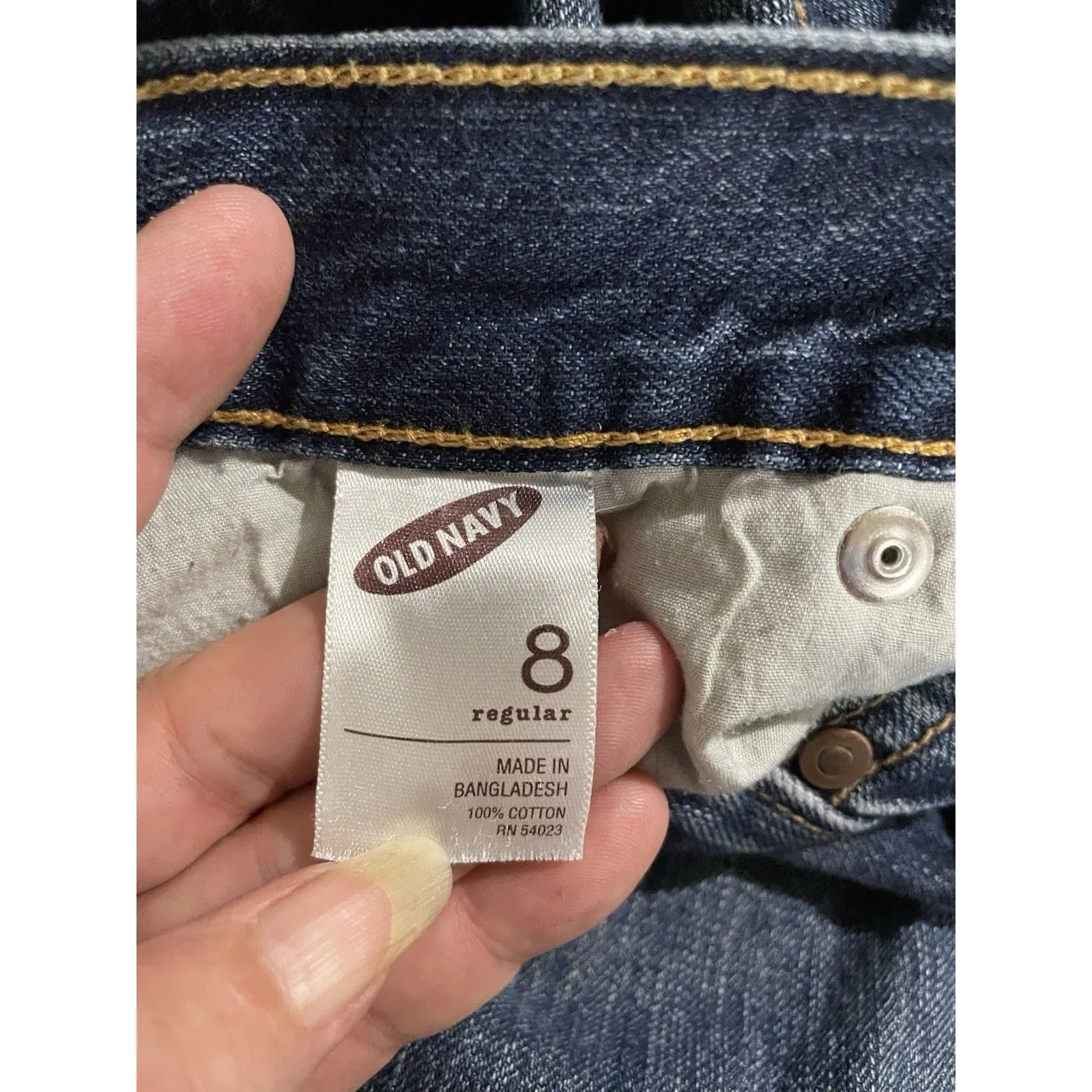 Old Navy Jeans Womens 8 Blue Mid-Rise Wow Boyfriend Relaxed Fit Denim Zip Fly - Image 5