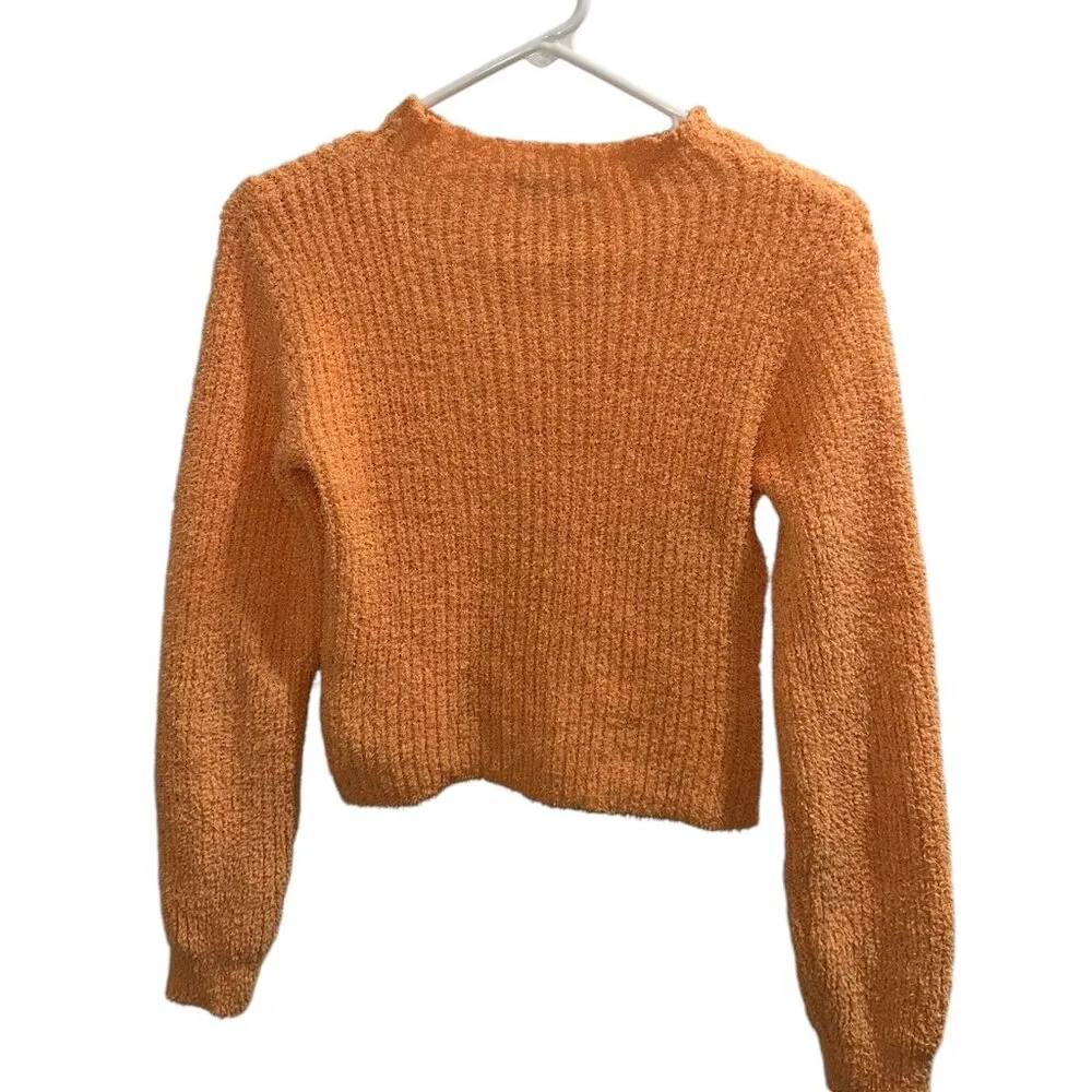 Zara Orange‎ Cropped Knit Sweater - Size S - Image 2