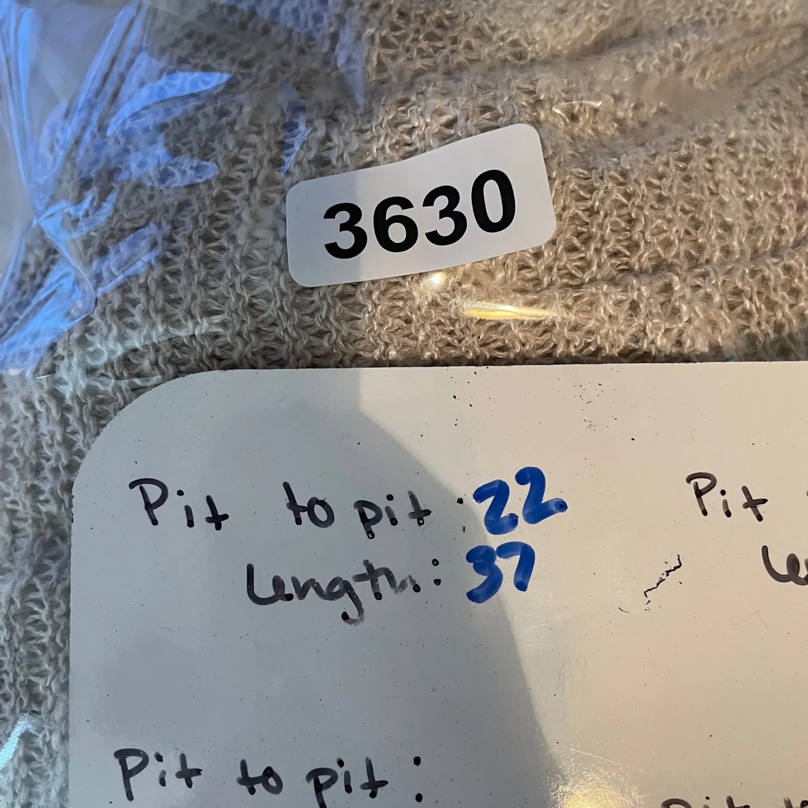 EILEEN FISHER Linen Blend Open Front Tan Marled Long Cardigan Sweater L - Image 6