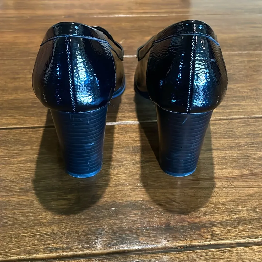 Block Heeled Penny Loafers - Image 4