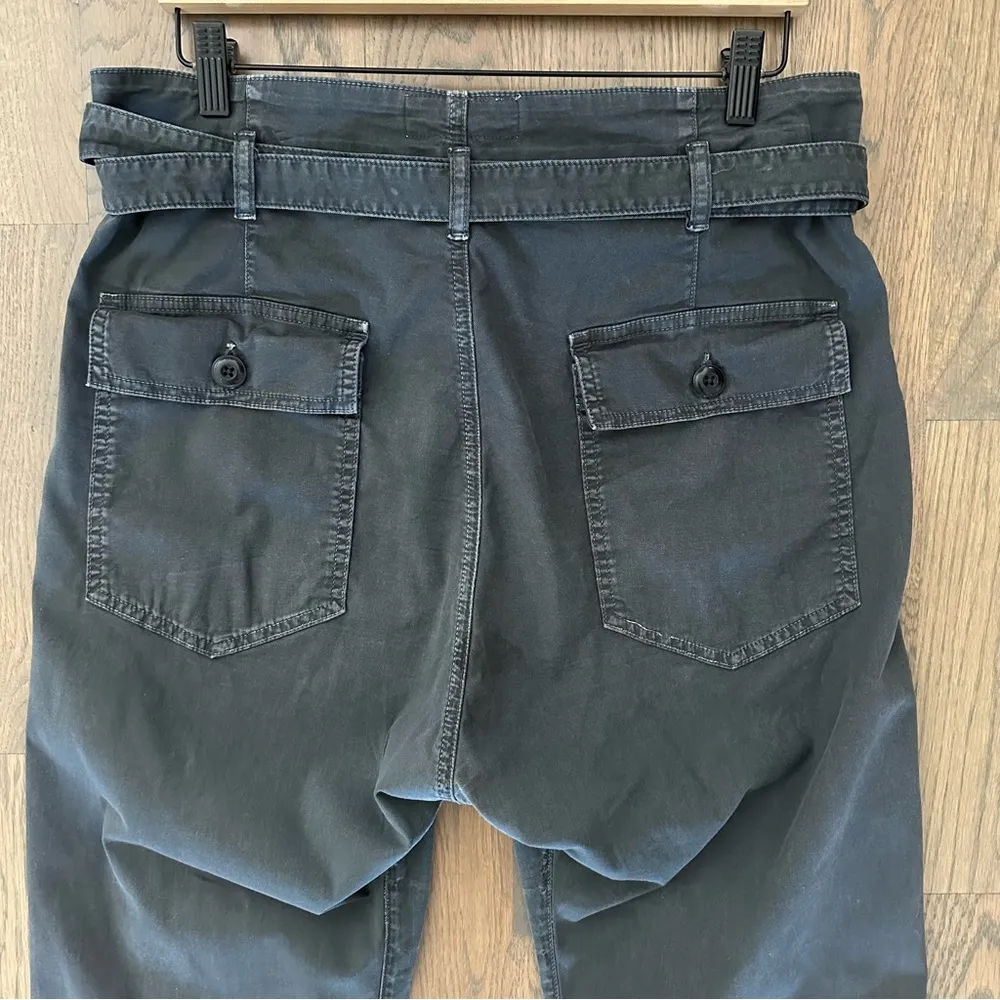 The Great The Convertible Tie Waist Cropped Pant in Charcoal Grey Size 2 Medium - Image 5