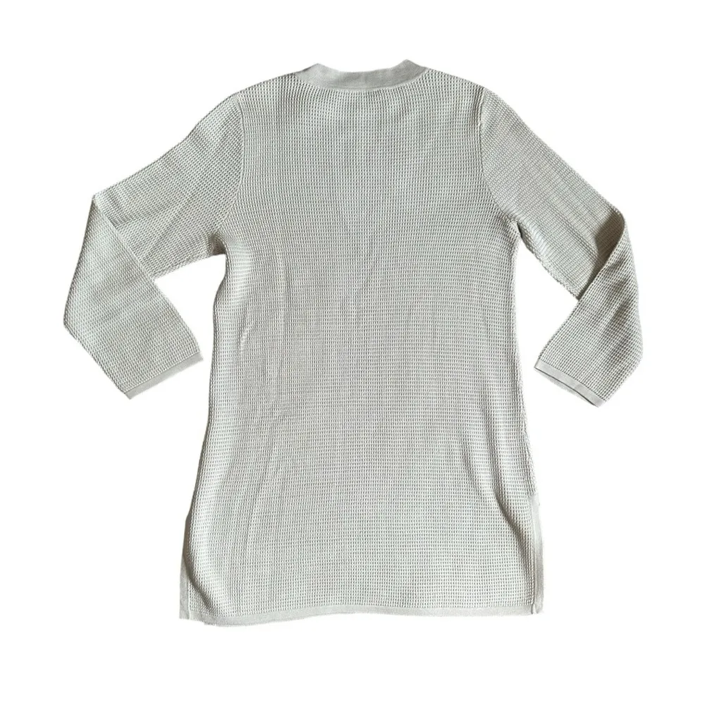 Eileen Fisher Sweater Organic Cotton and Silk Tunic Bone White Size Small - Image 3