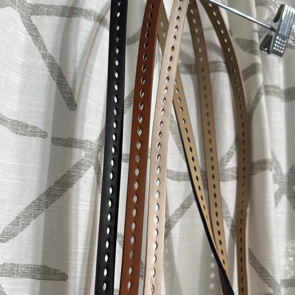 Target Leather Belt Set in Black, Brown, and Cream - Image 4
