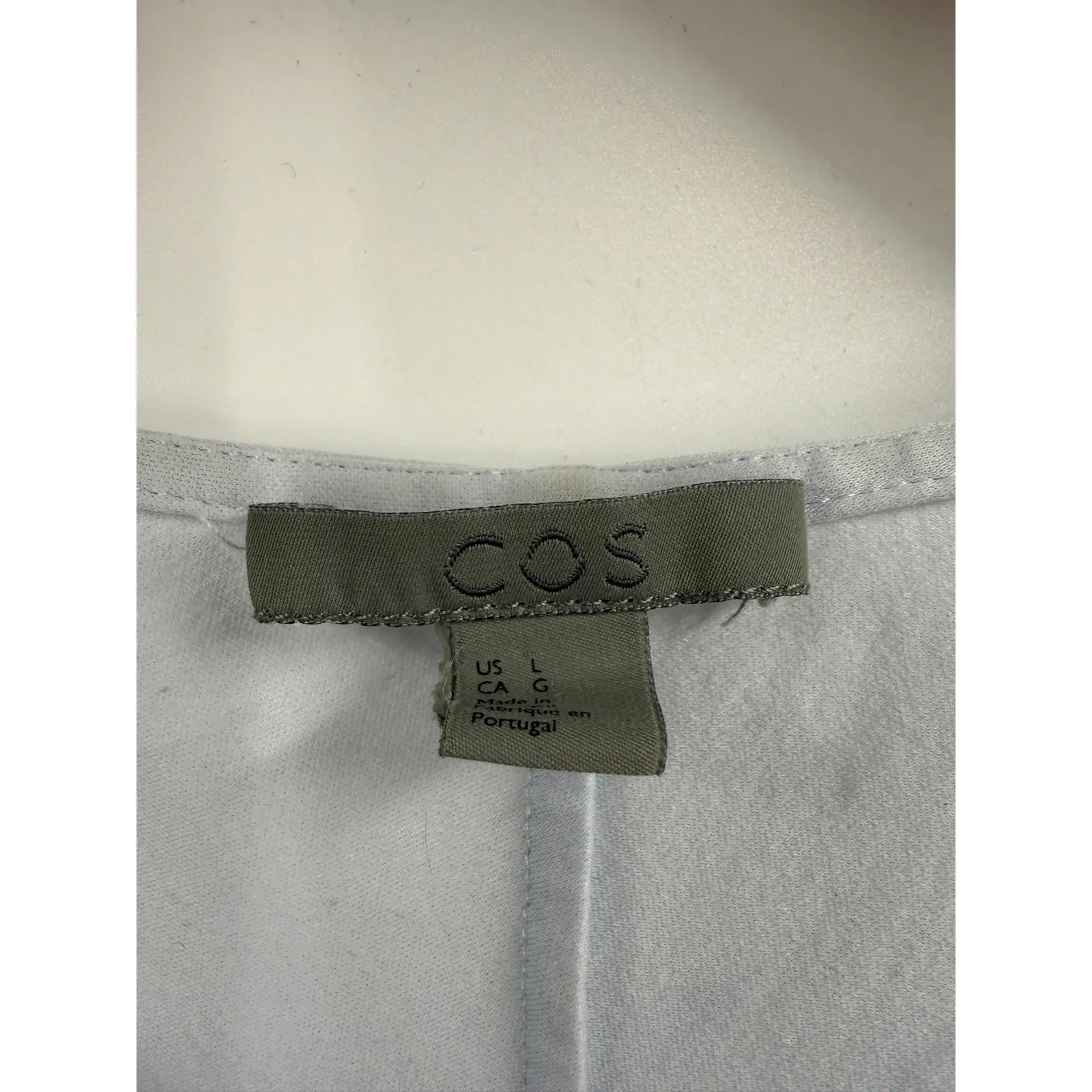 COS  Light Blue Cotton Oversized Tunic Top Shirt Womens Size L - Image 2