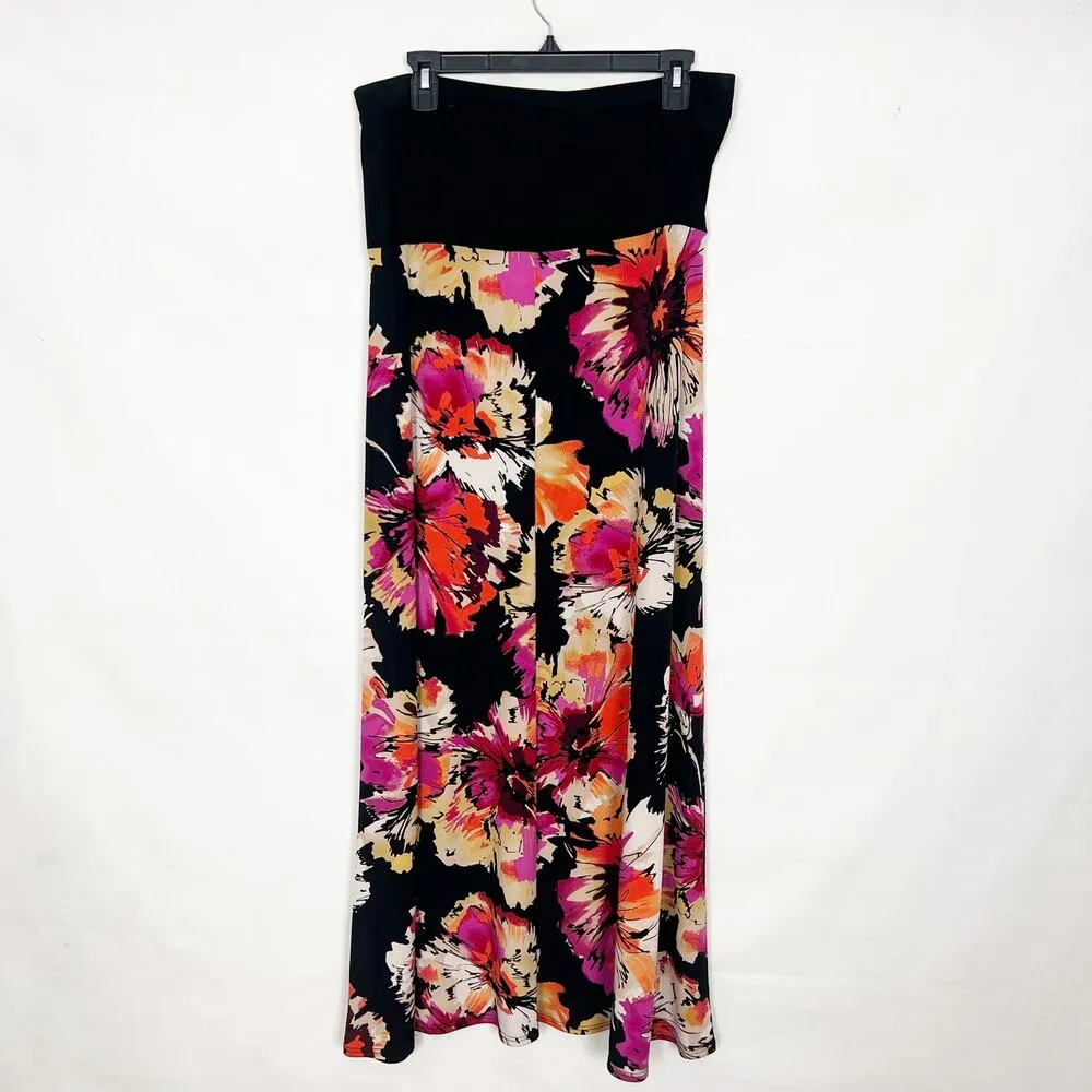 Vintage JBS Floral Maxi Skirt Medium Y2K Fairy Grunge Beachy Festival Coastal Size L - Image 8
