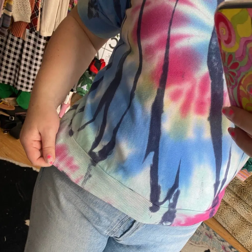 anthropologie tla tie dye puff sleeve boxy crewneck - Image 50