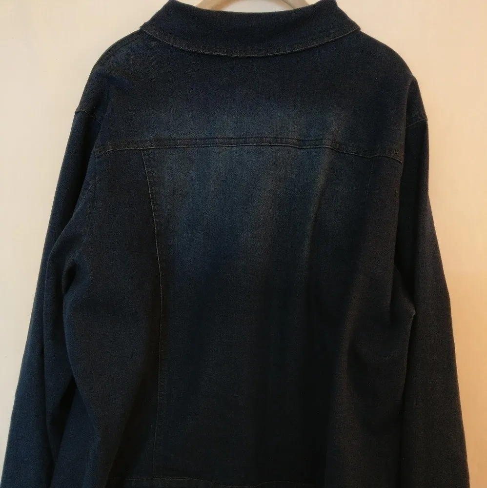 Avenue  denim dark wash long sleeve jacket - Image 2