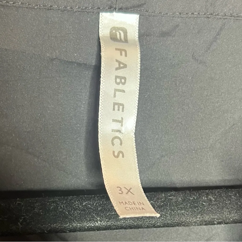 Fabletics Becca Half Zip Jacket Black Oversized Windbreaker Lace Hoodie Size 3X - Image 8