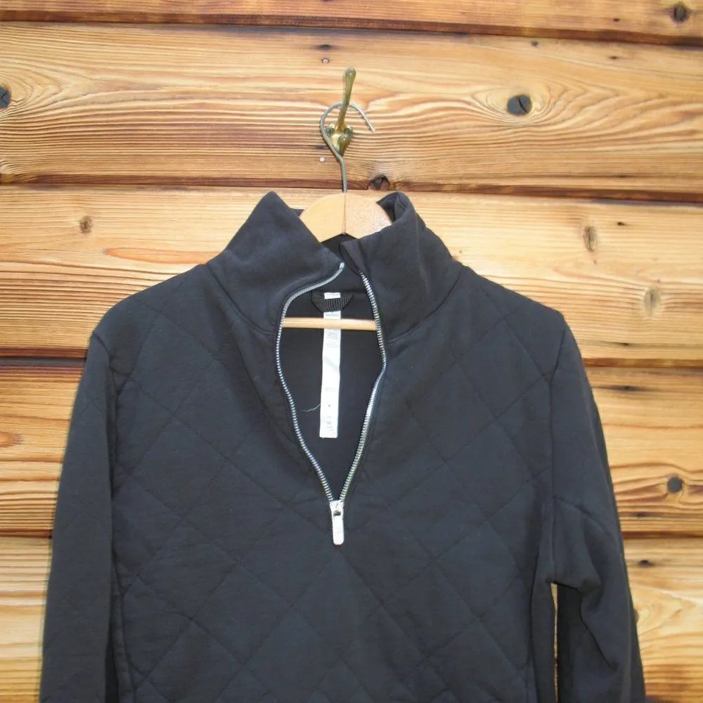 Lululemon Black Forever Warm Quilted Pullover Sweatshirt - Image 4