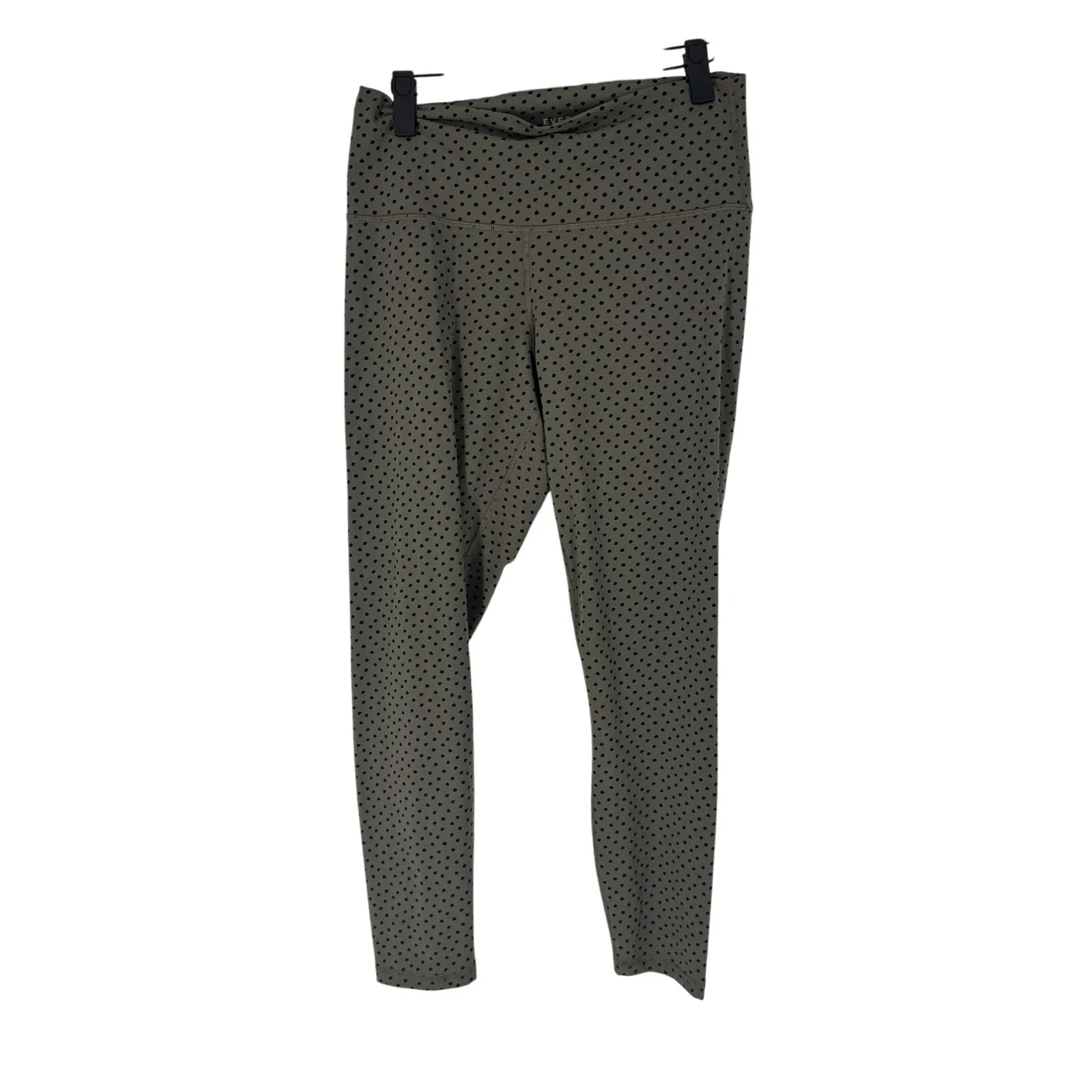 Everlane Polka Dot Perform Ankle Leggings Taupe Grey - Image 3