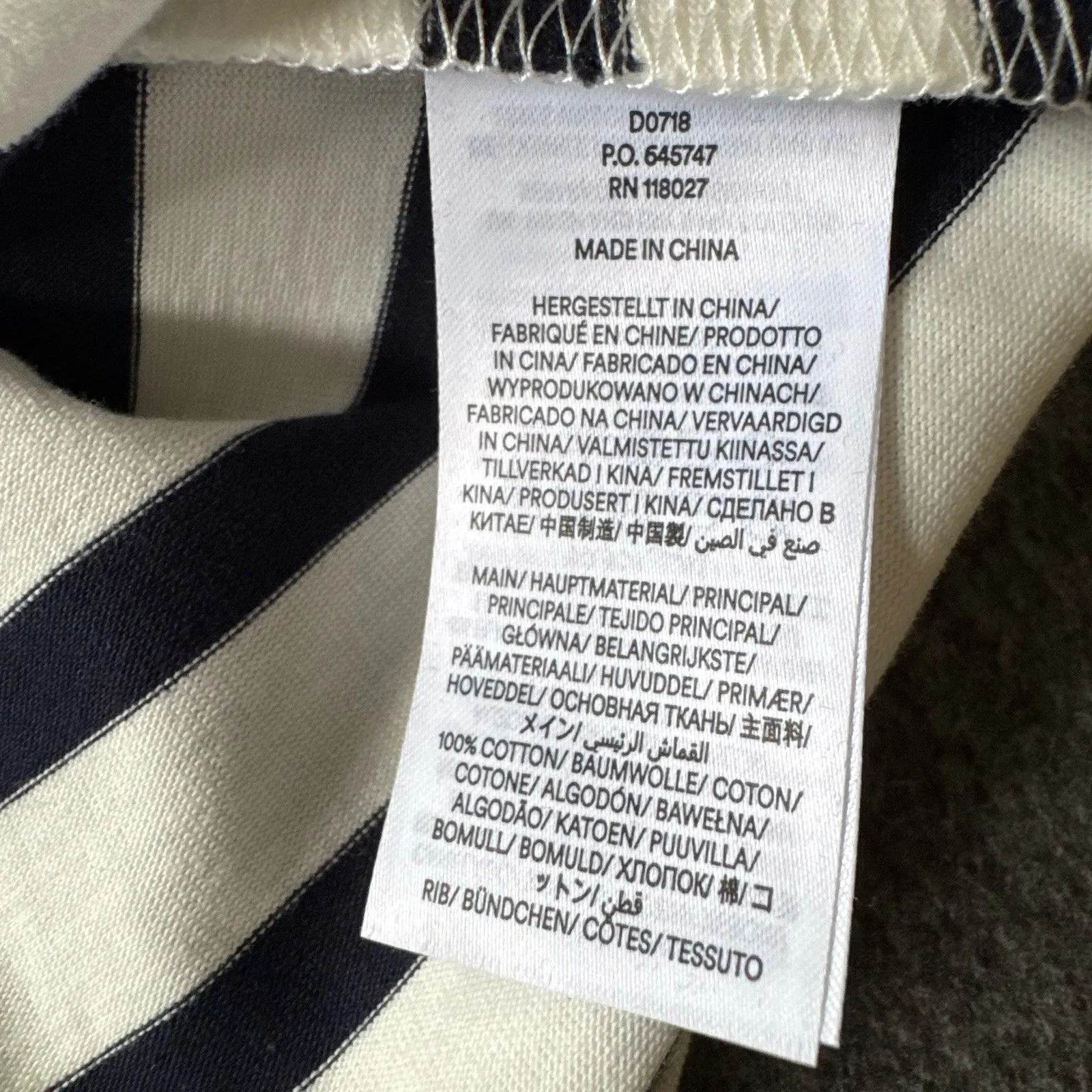 NWT Boden Womens 4R Striped Blue White Long Sleeve Mini T - Image 5