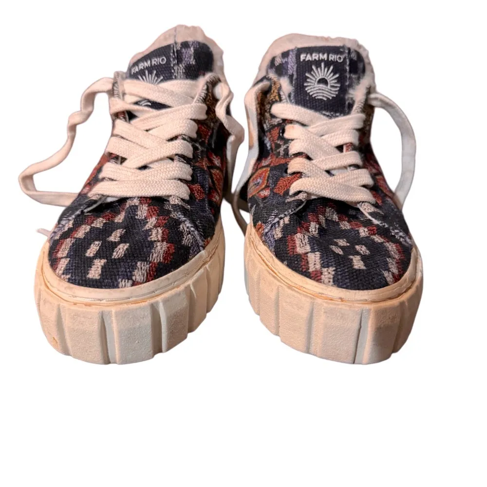 Farm Rio Women’s Anika Platform Sneaker Navy Blue Tapestry US 7.5 - Image 2