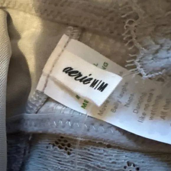 Aerie Gray Lace Trim Adjustable Strap Pullover Bralette Sz M‎ NEW - Image 3