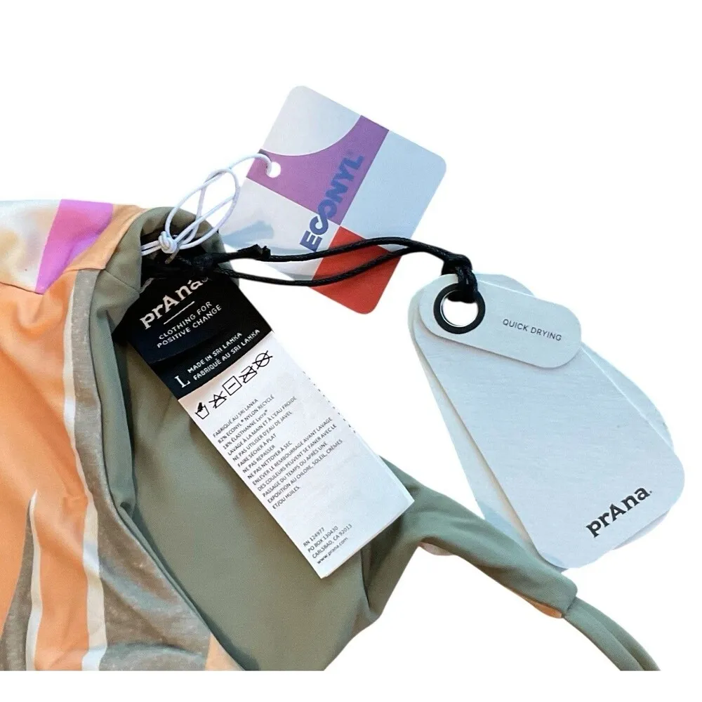 Prana Women's Willow Falls Reversible Bikini Top Waves Large - Image 7