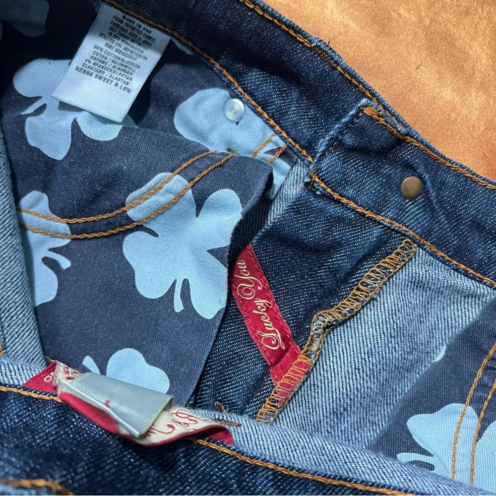 Lucky Brand Vtg Henna Sweet N Low Embellished bootcut Jeans size 4/27 Made USA - Image 9