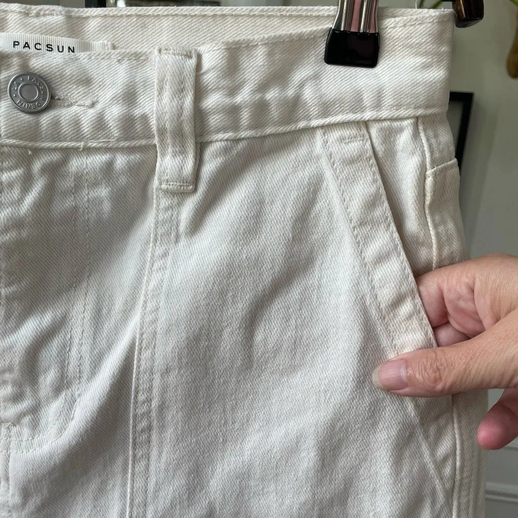 PacSun White Cargo Dad Jeans $60 28 - Image 5