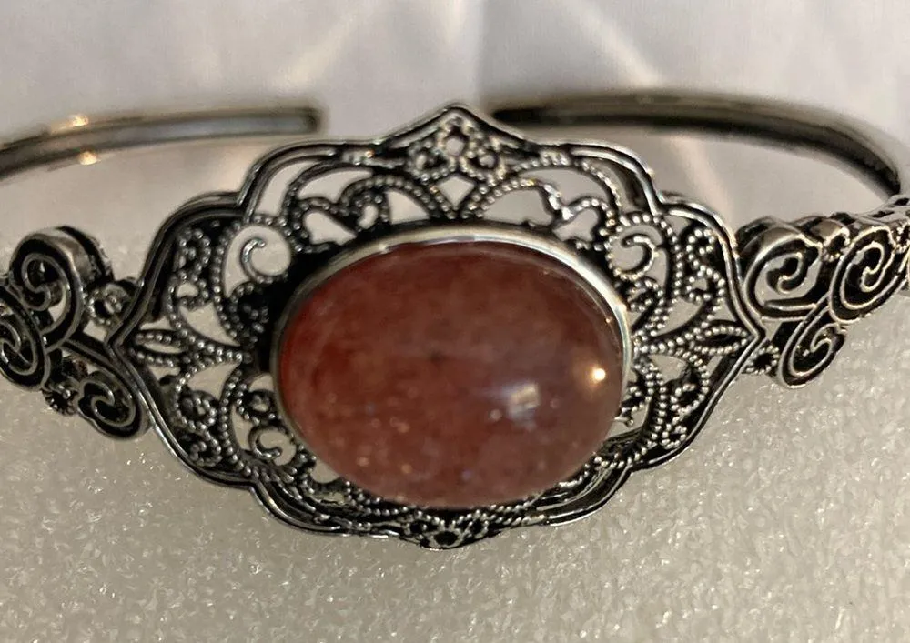 Strawberry Quartz Charm Bracelet. NWOT Sterling Silver. - Image 2