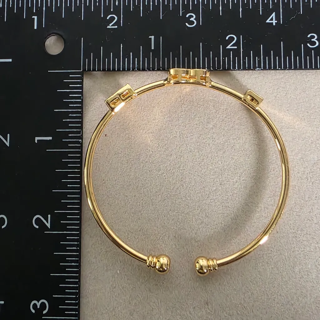 Gold Filled Open I Love You Cuff Bracelet - Image 9