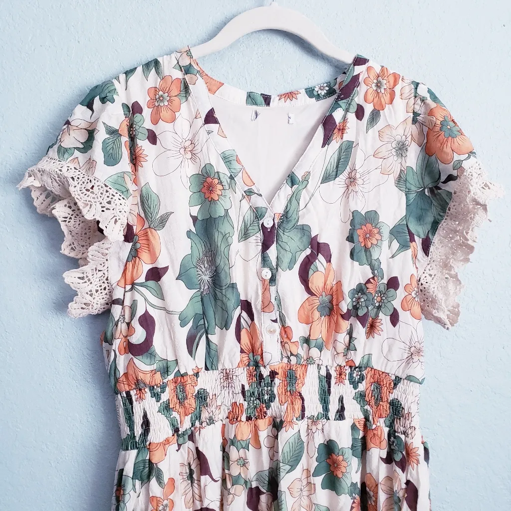 Baltic Born Aliyah Green Multi Floral Midi Dress - Image 3