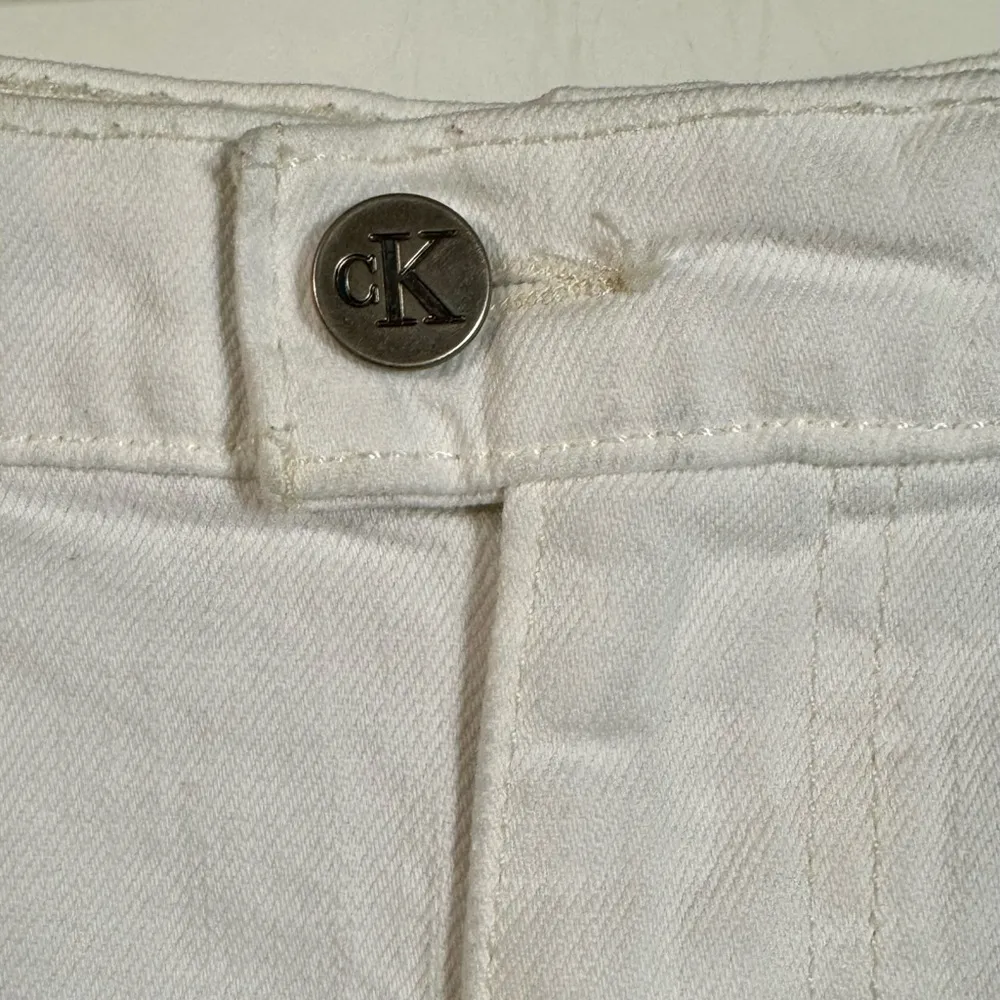 Calvin Klein Jeans Vintage Y2K Faded White Pencil Skirt Knee - Image 7