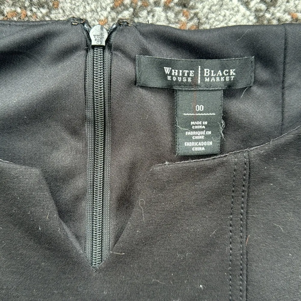 White House Black Market Ponte Knit Fit Flare Dress Black 00 - Image 2