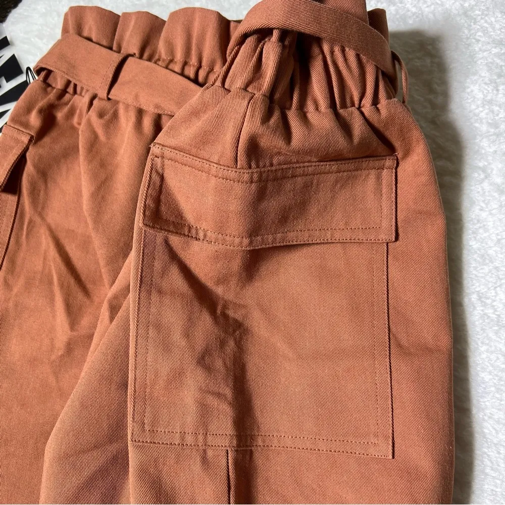 NWT Hyfve Dry Goods Burnt Orange Paperbag Cargo Shorts - Image 7
