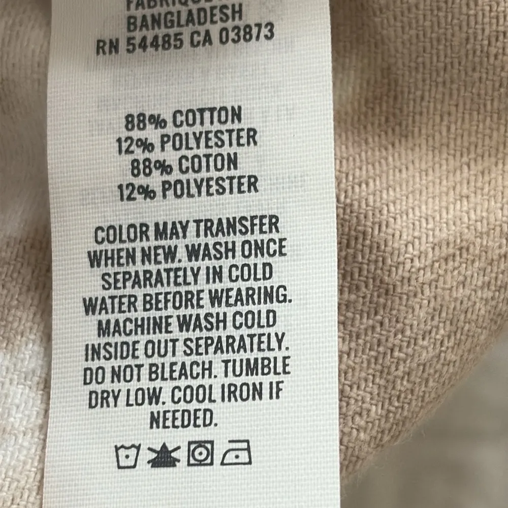 Aerie Denim Shorts Tie Dye Distressed Raw Hem White Tan Size L - Image 5