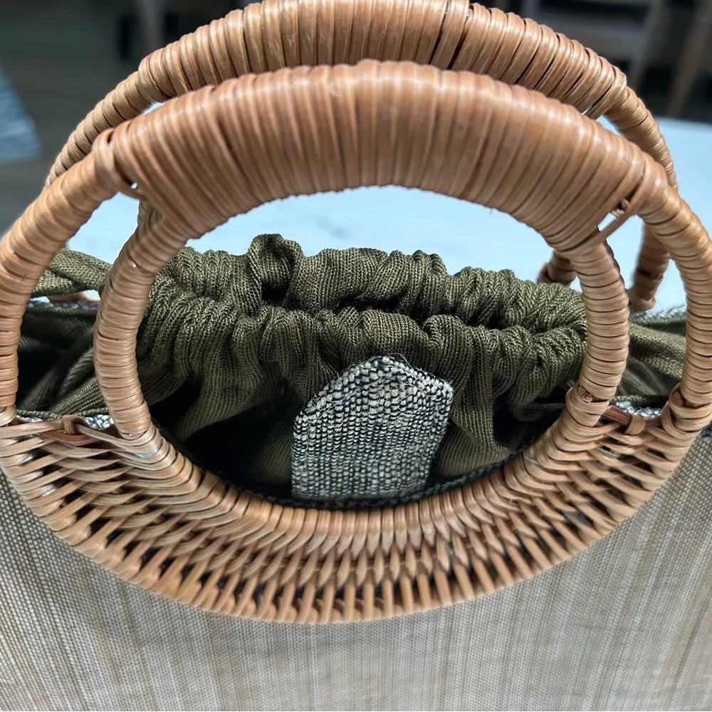 NEW TICO Artisanal Woven Fiber Summer Lined Tote 13x9” Tan - Image 5