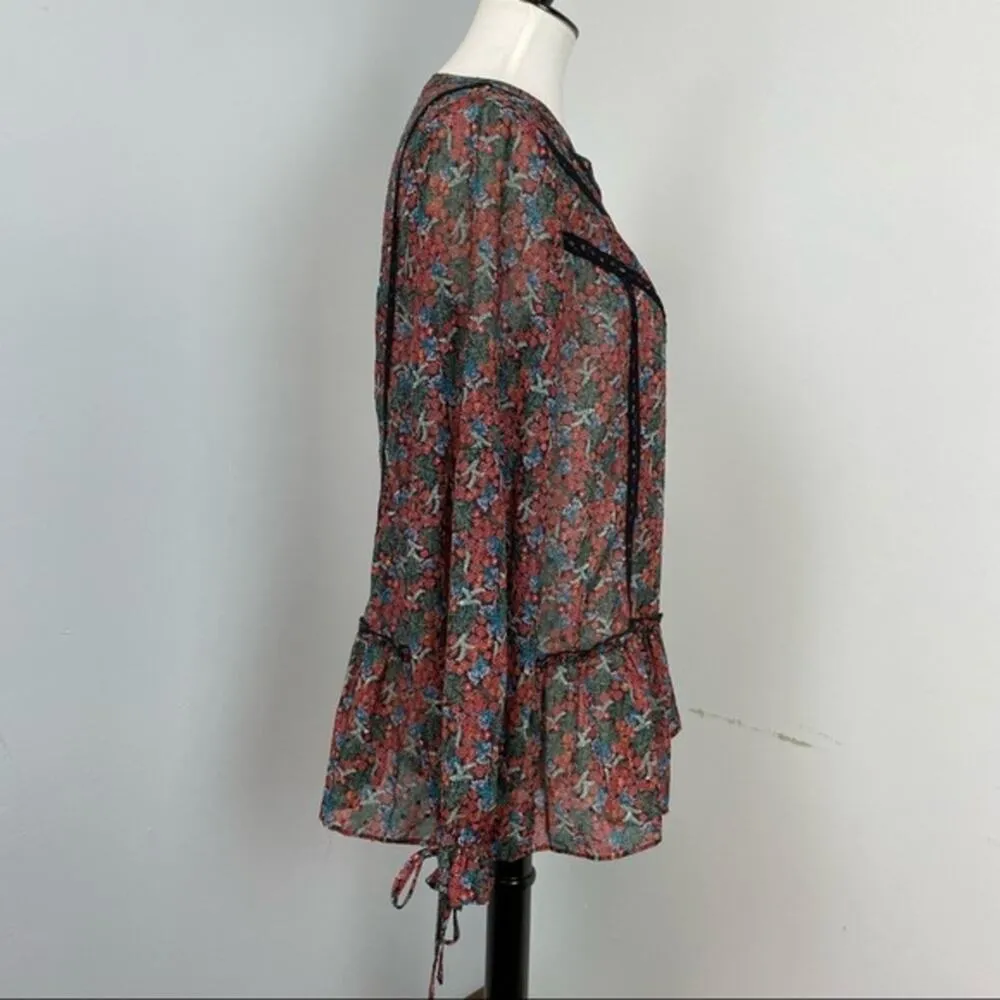 Matilda Jane Floral Choose Your Own Path Carol Long Sleeve Top Size Small - Image 5
