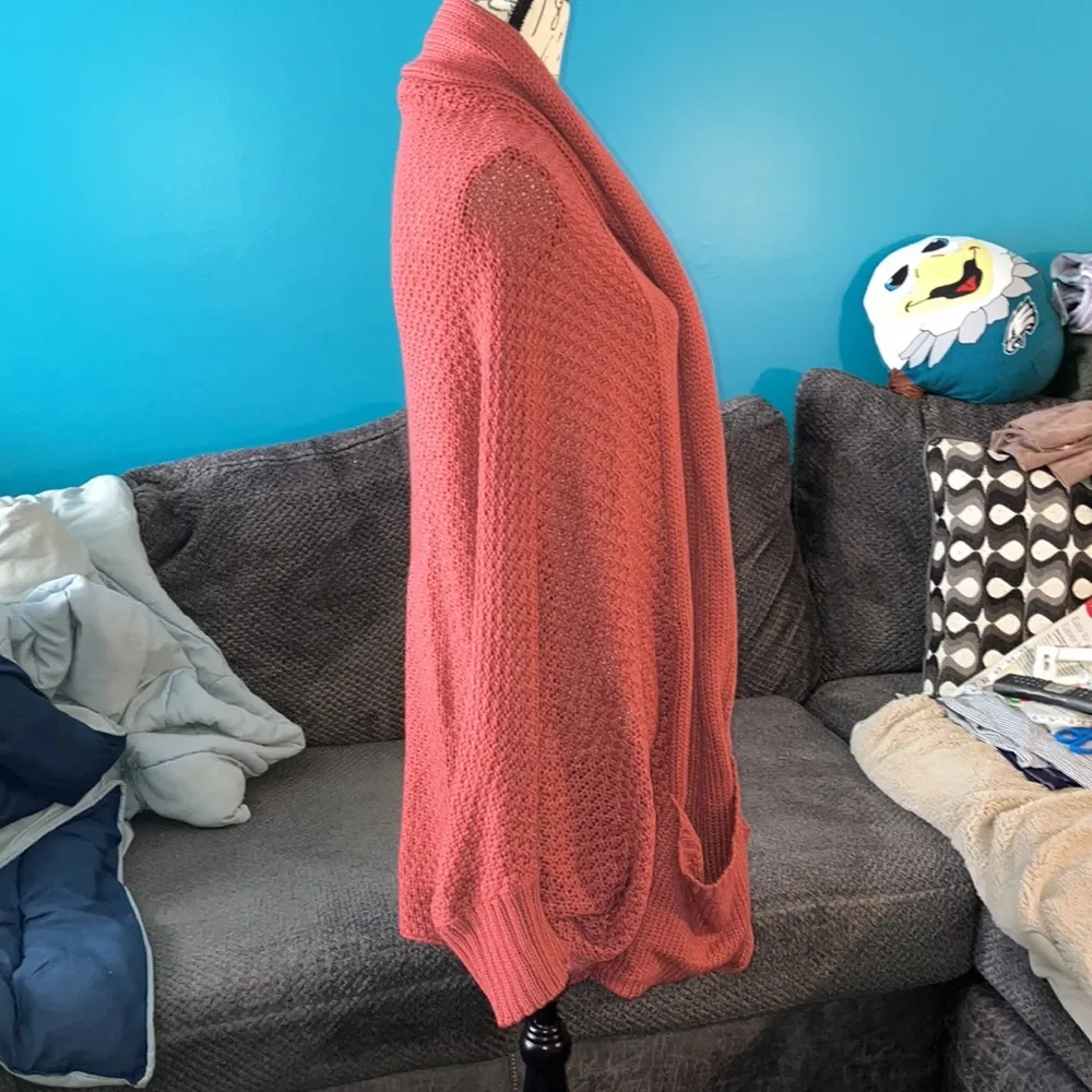 NWT DANI & DAVI PATTERN KNIT DOLMAN SLEEVE SOLID SLOUCH CARDIGAN, 3XL - Image 2