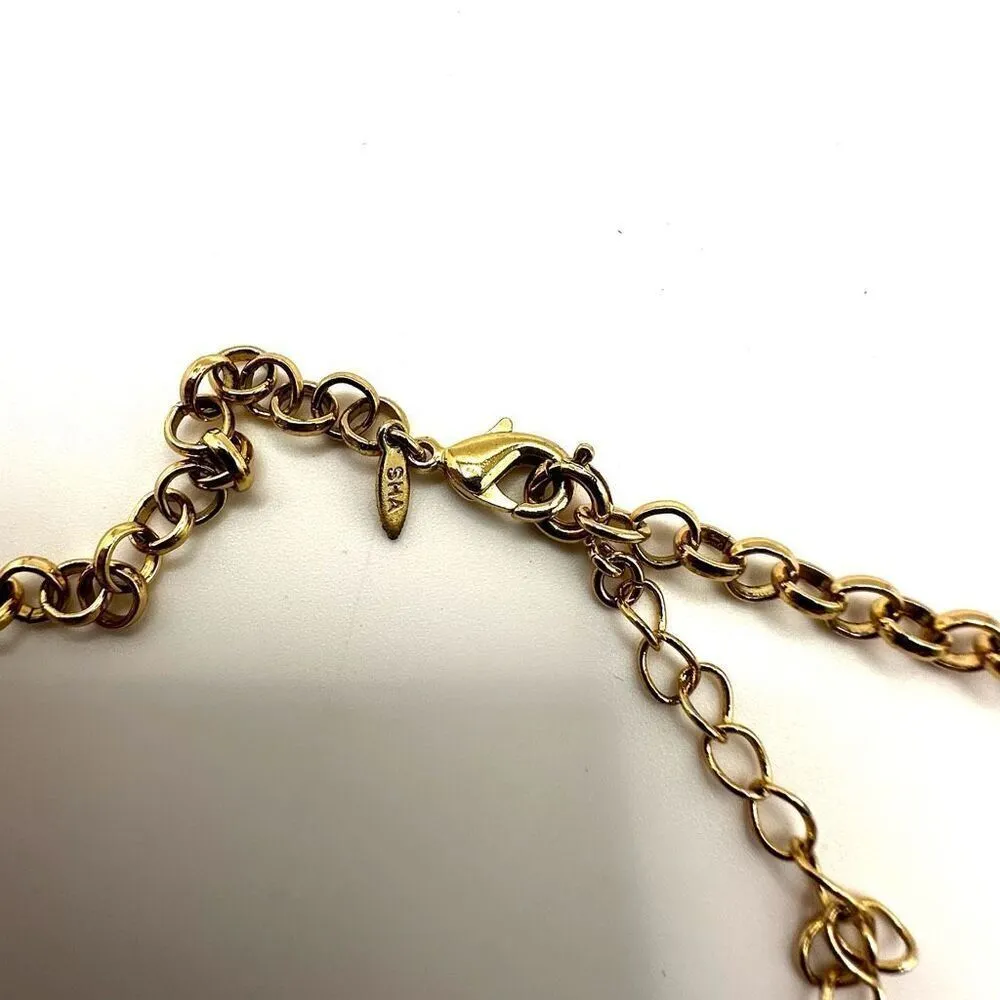 SHA Avon gold tone statement necklace - Image 8