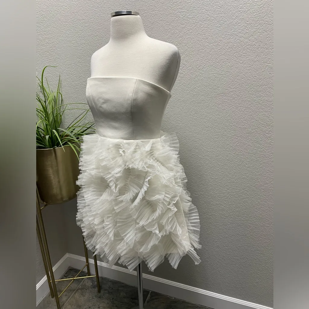 NWT Cinq a Sept Strapless Tulle‎ Ryan Dress in Ivory size 6 $525 - Image 8