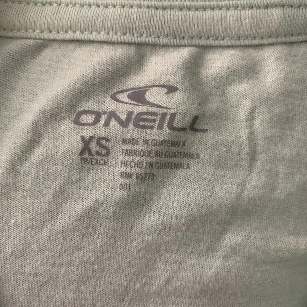 ONeill Crewneck Short Sleeve T Shirt XS Green Graphic Cotton Knit Surf Skate - Image 8