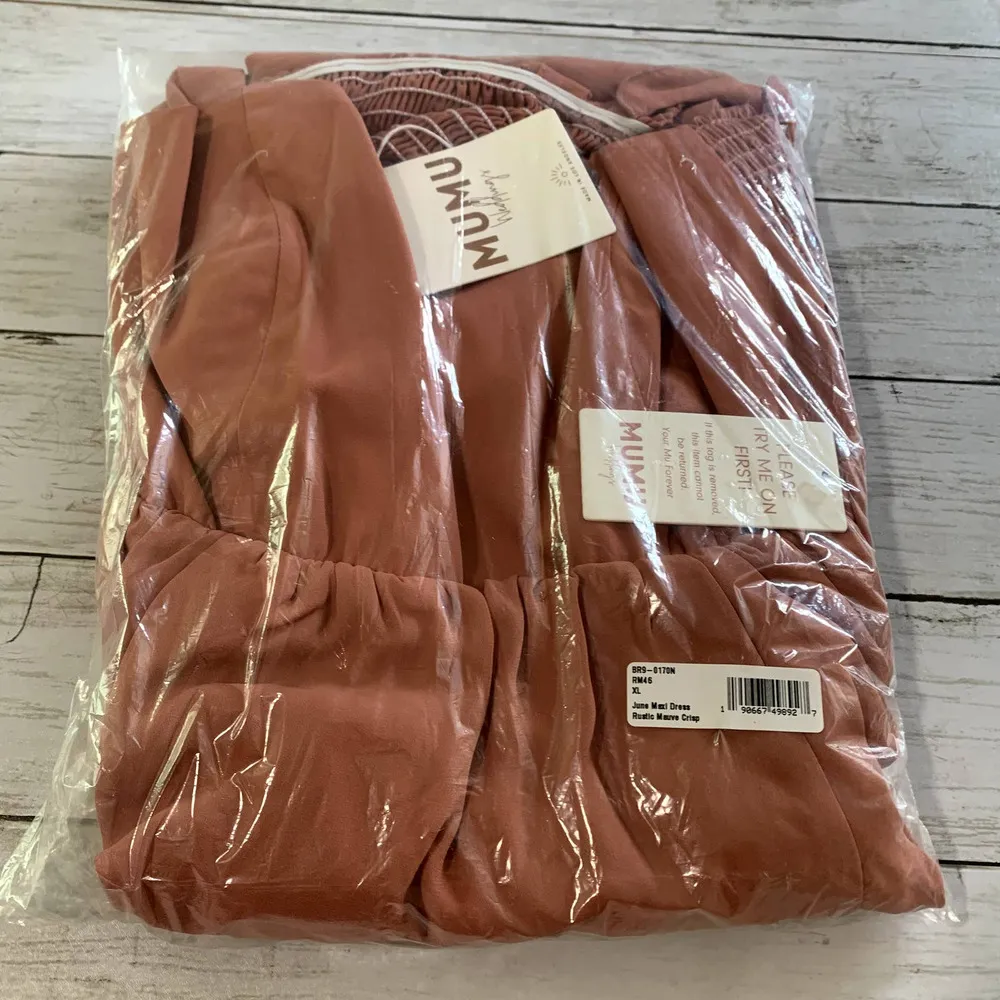 NWT Show Me Your Mumu June Maxi Dress in Rustic Mauve Crisp - Image 4
