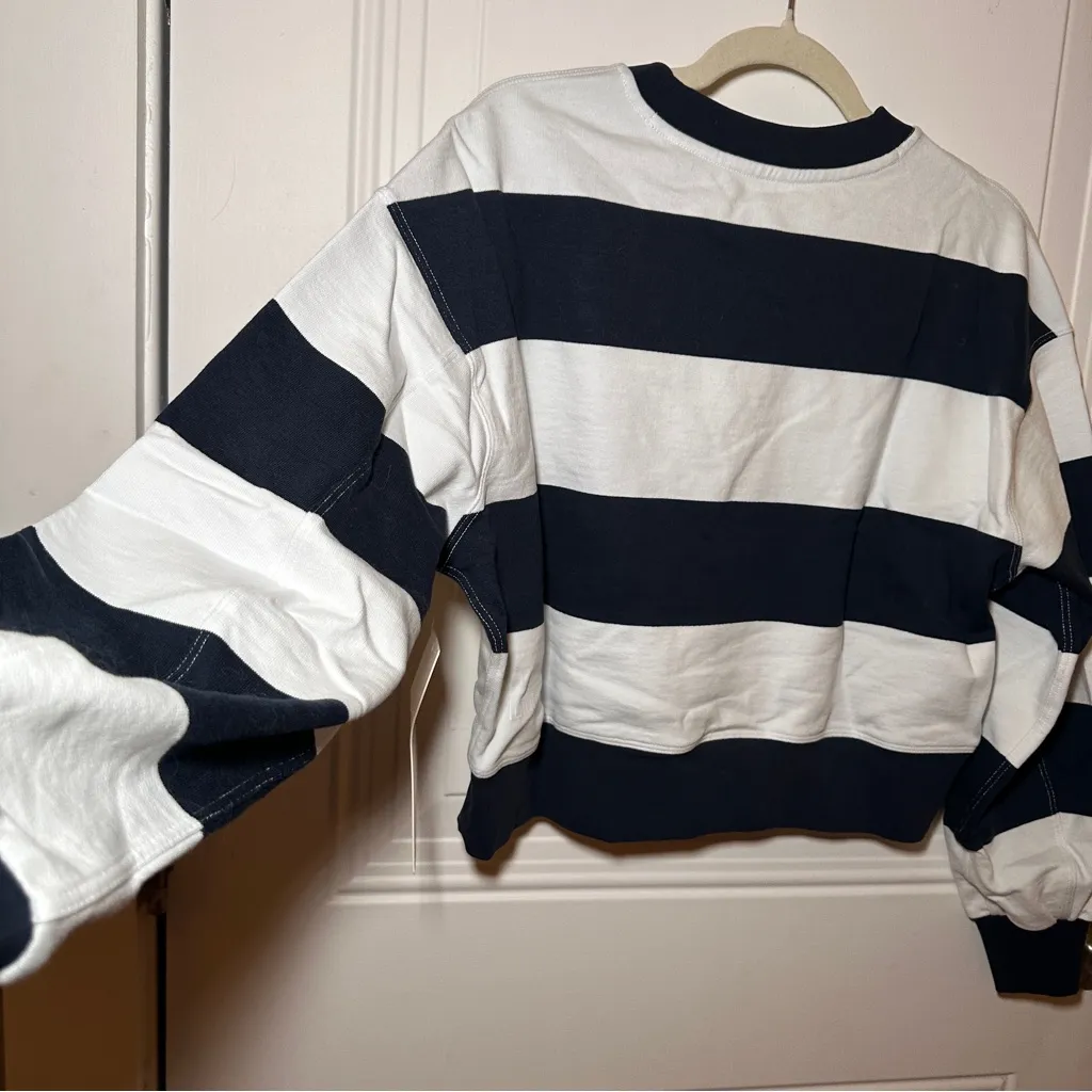 Lululemon‎ Striped Perfectly Oversized Crewneck Sweatshirt Sz 4 - Image 7