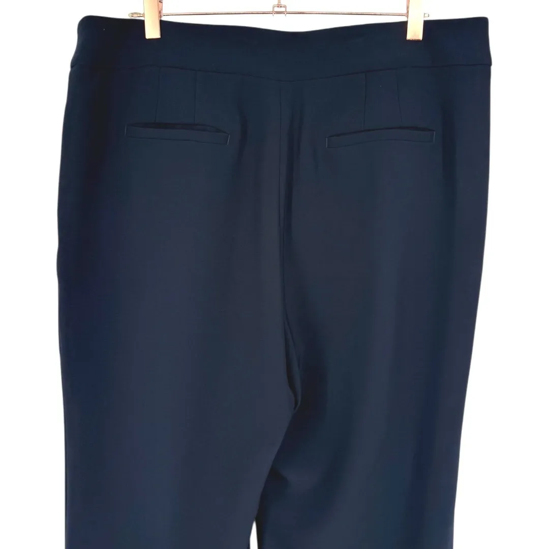 Talbots Women's Navy Blue Wide Leg Dress Pants Size 16 Career Office Minimalist - Image 8