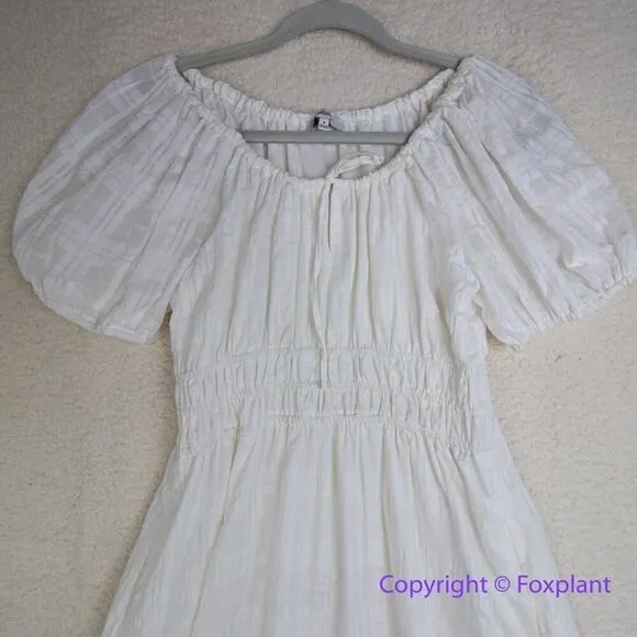 New! Madewell Sophia Midi‎ Dress in Seersucker Check, size M - Image 5