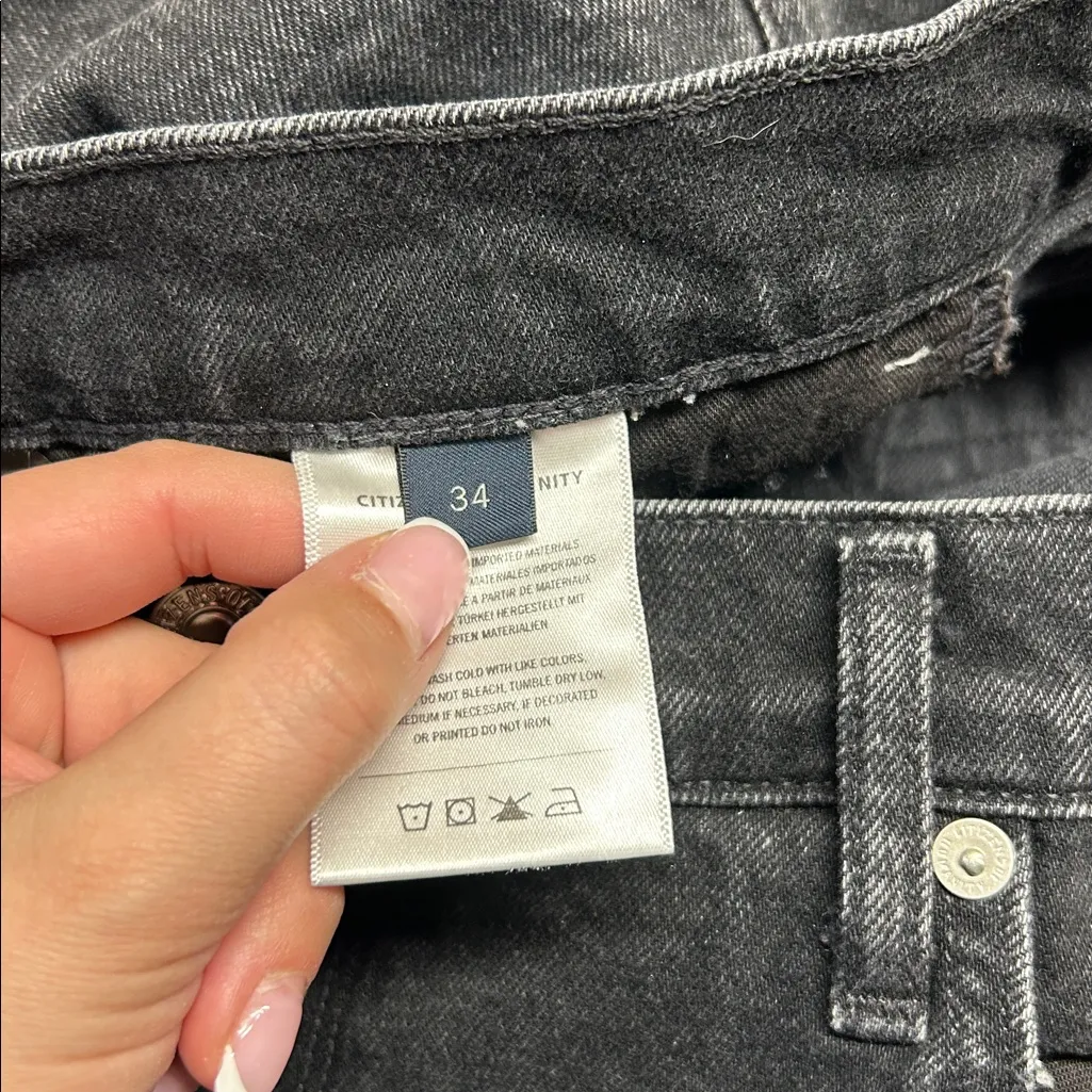 Citizens of Humanity Racer Low Rise Slim Stormy Black Size‎ 34 - Image 5