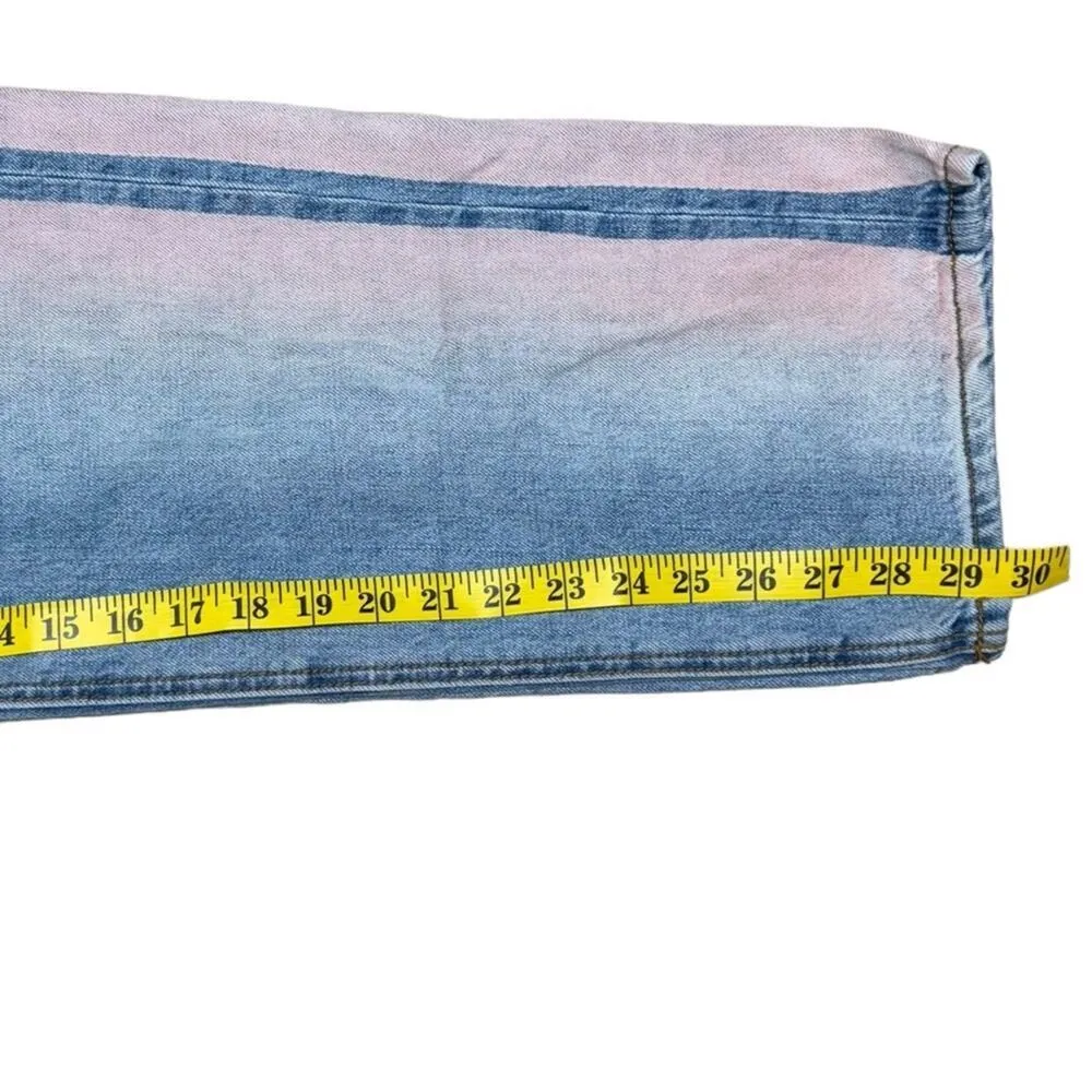BDG Urban Outfitters High-Waisted Rainbow Baggy Jeans Denim Ombre 90's Size 28 - Image 14