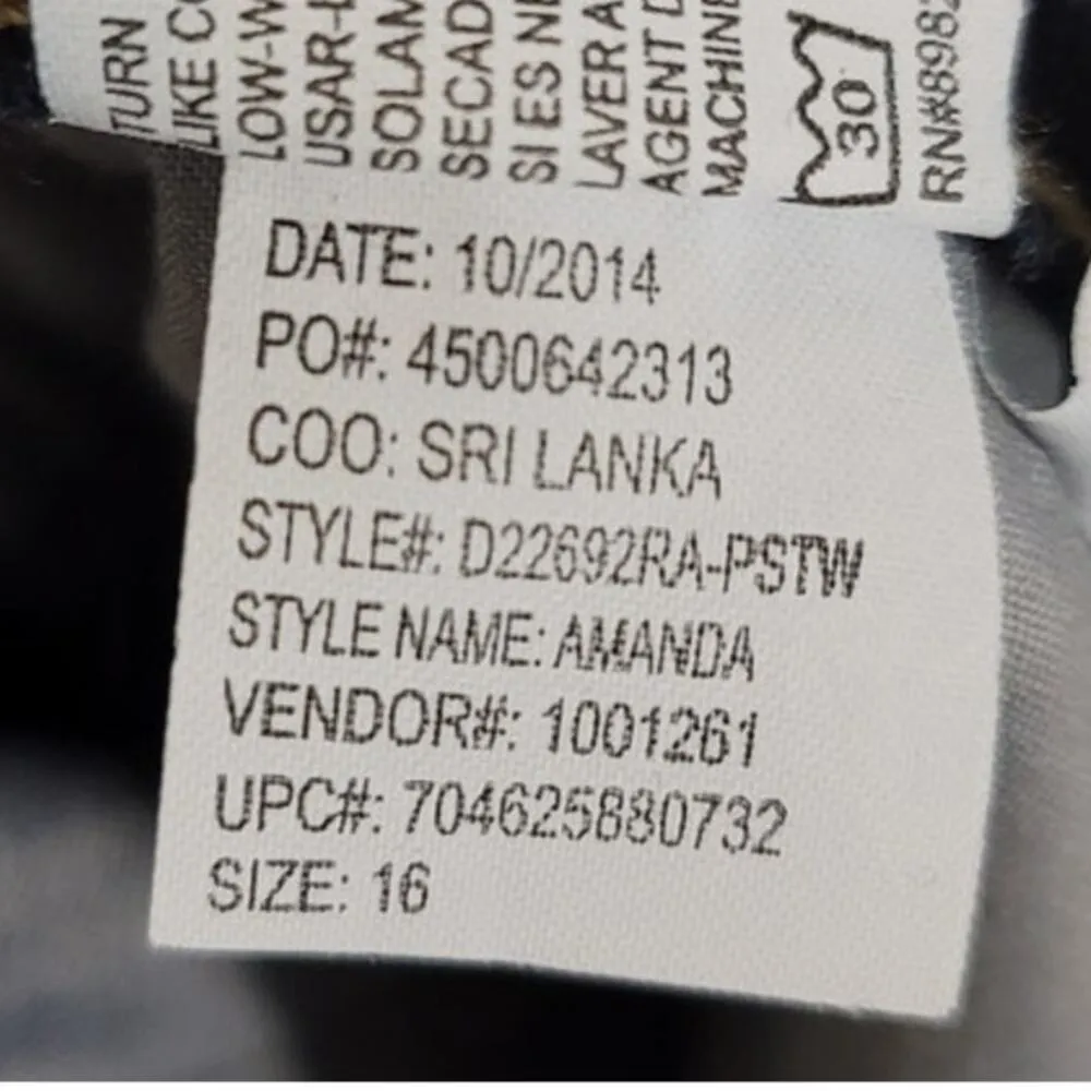 Gloria Vanderbilt Amanda Classic Tapered Jeans Preston Wash Missy 16 Average NEW - Image 10