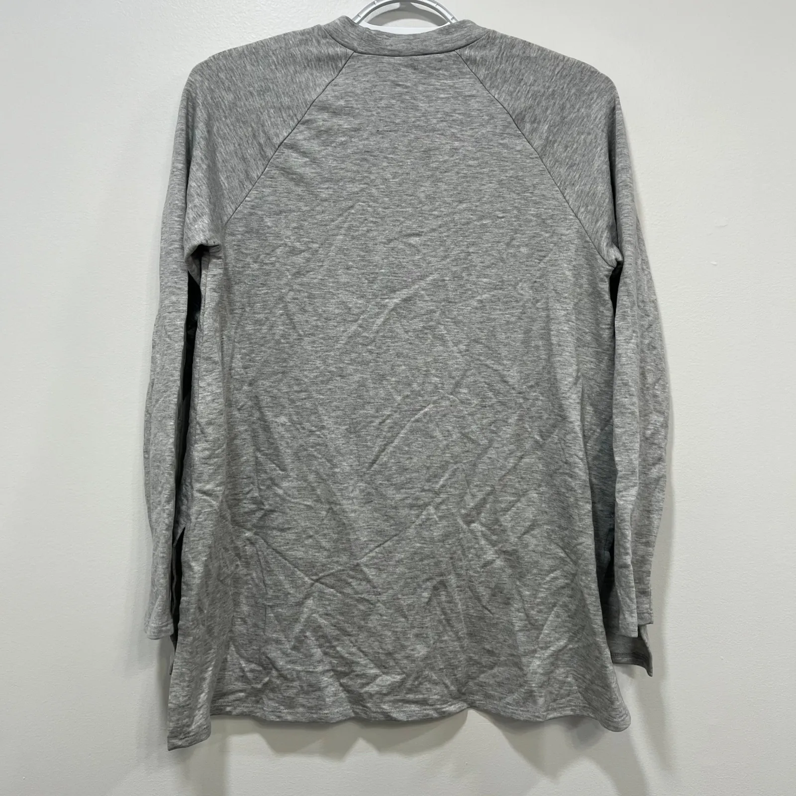 Eileen Fisher Crewneck Tunic Sweatshirt XXS NWT‎ $178 Gray Cotton Stretch Lounge - Image 3