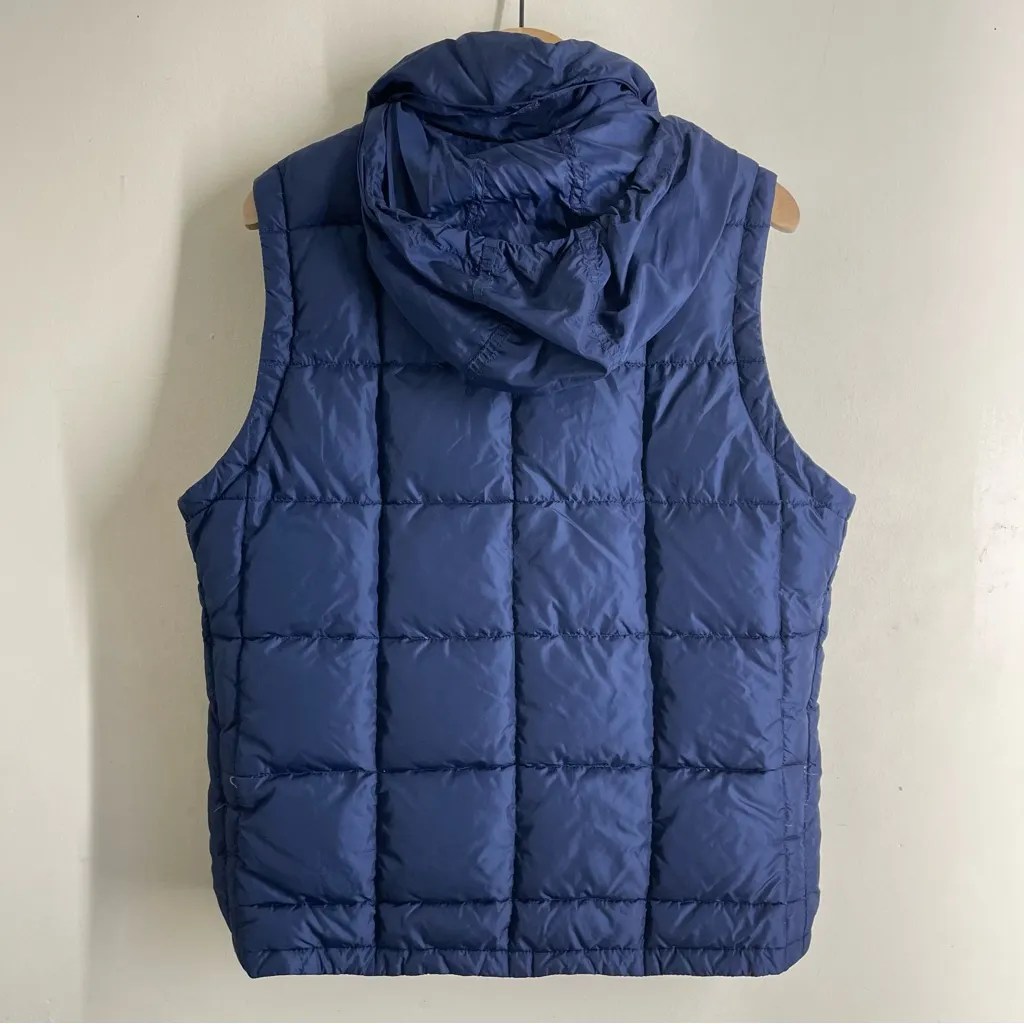 Abercrombie & Fitch Vintage Puffer Vest Blue Quilted Hooded Women’s Y2K - Image 2