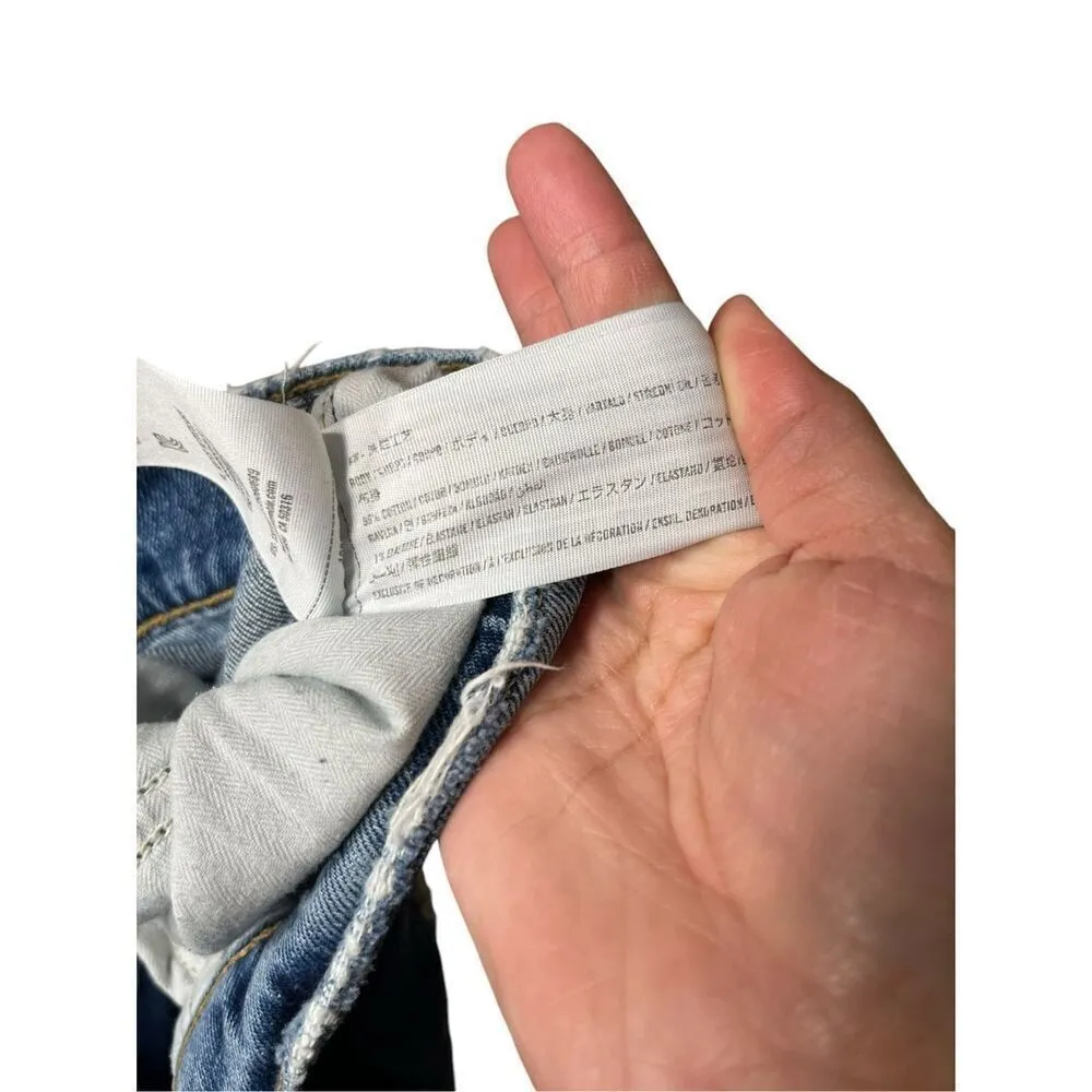 Abercrombie & Fitch Curve Love Ultra High Rise‎ 90s Straight Jeans Size 32/14 - Image 11