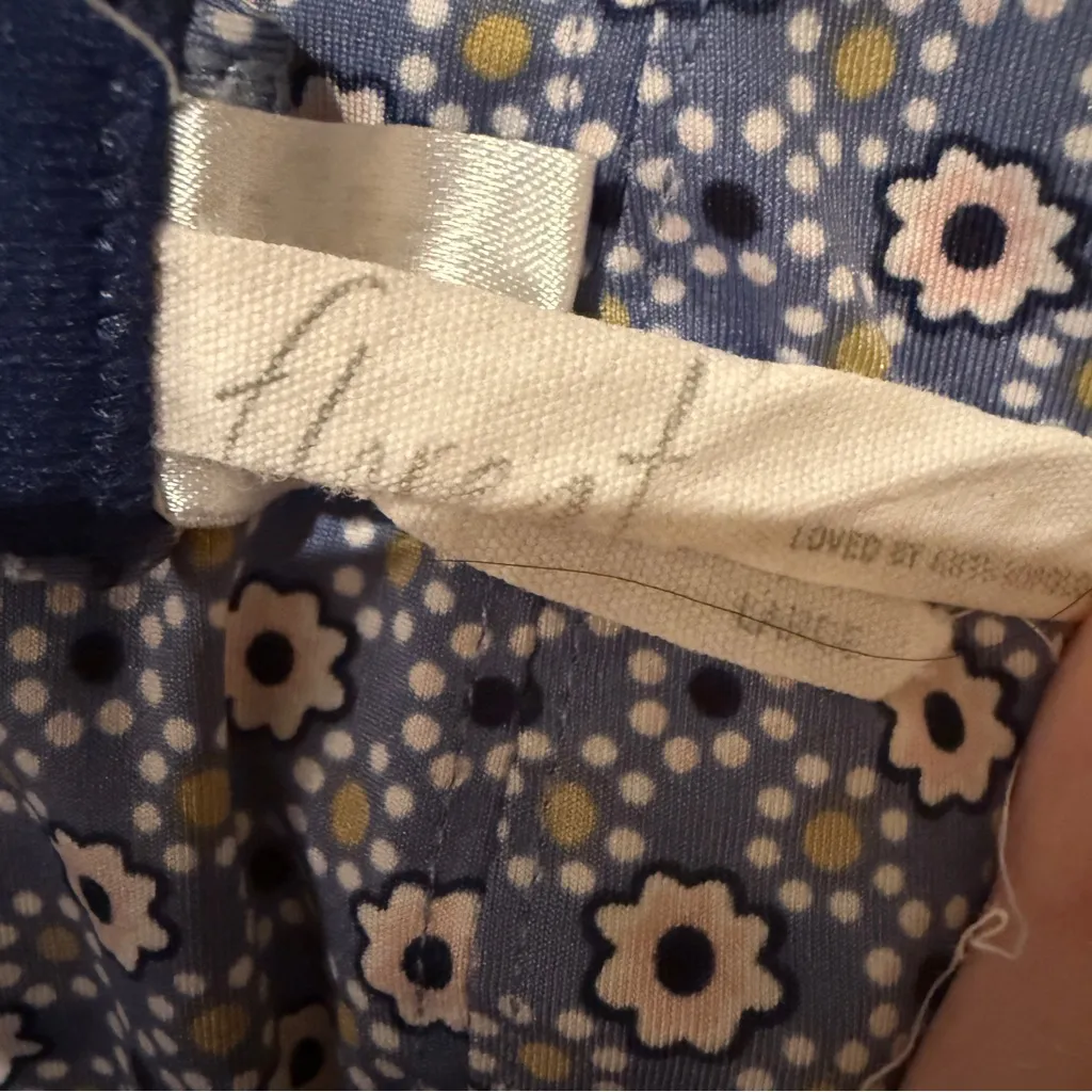 Anthropologie‎ Floreat Blue White Floral Print Bikini Top Sz L - Image 4