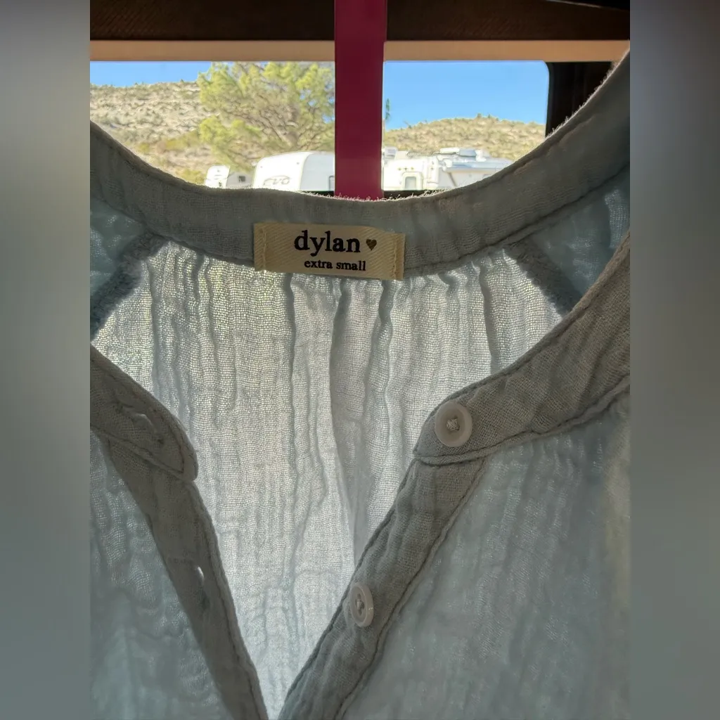 NWT Dylan Sky Blue Button-Up Top size small (runs bigger) - Image 2
