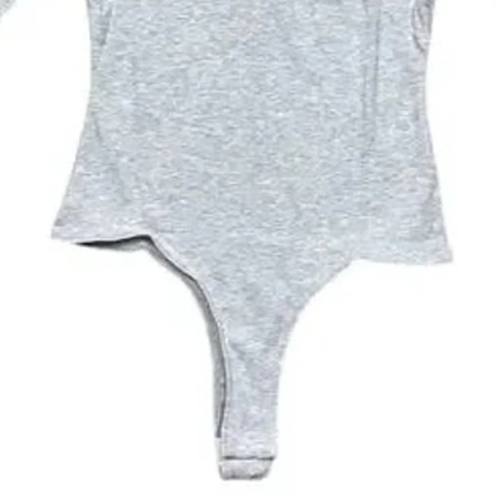 NWT Weworewhat Longsleeve Crewneck Henley Bodysuit Buttons XXS Heather Grey - Image 4