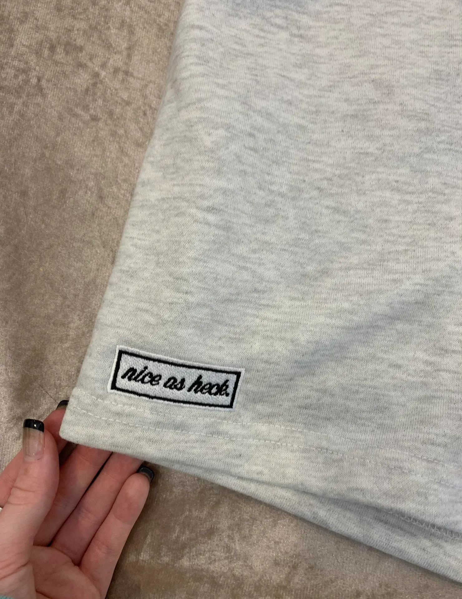 nice as heck Grey Sweatshorts - Image 3