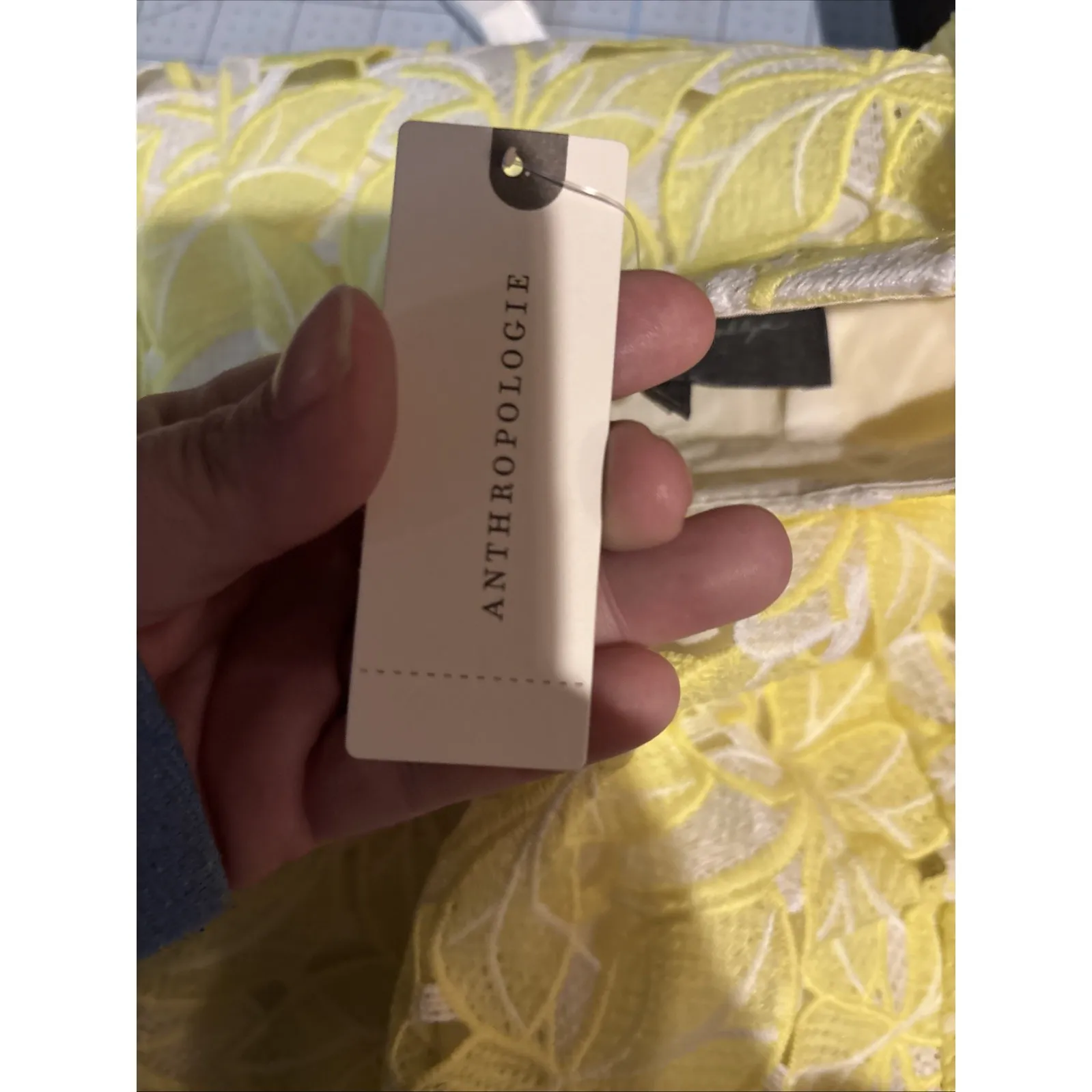 NWT Anthropologie Sunday in Brooklyn Overlay‎ Maxi Floral Skirt yellow white XS - Image 8