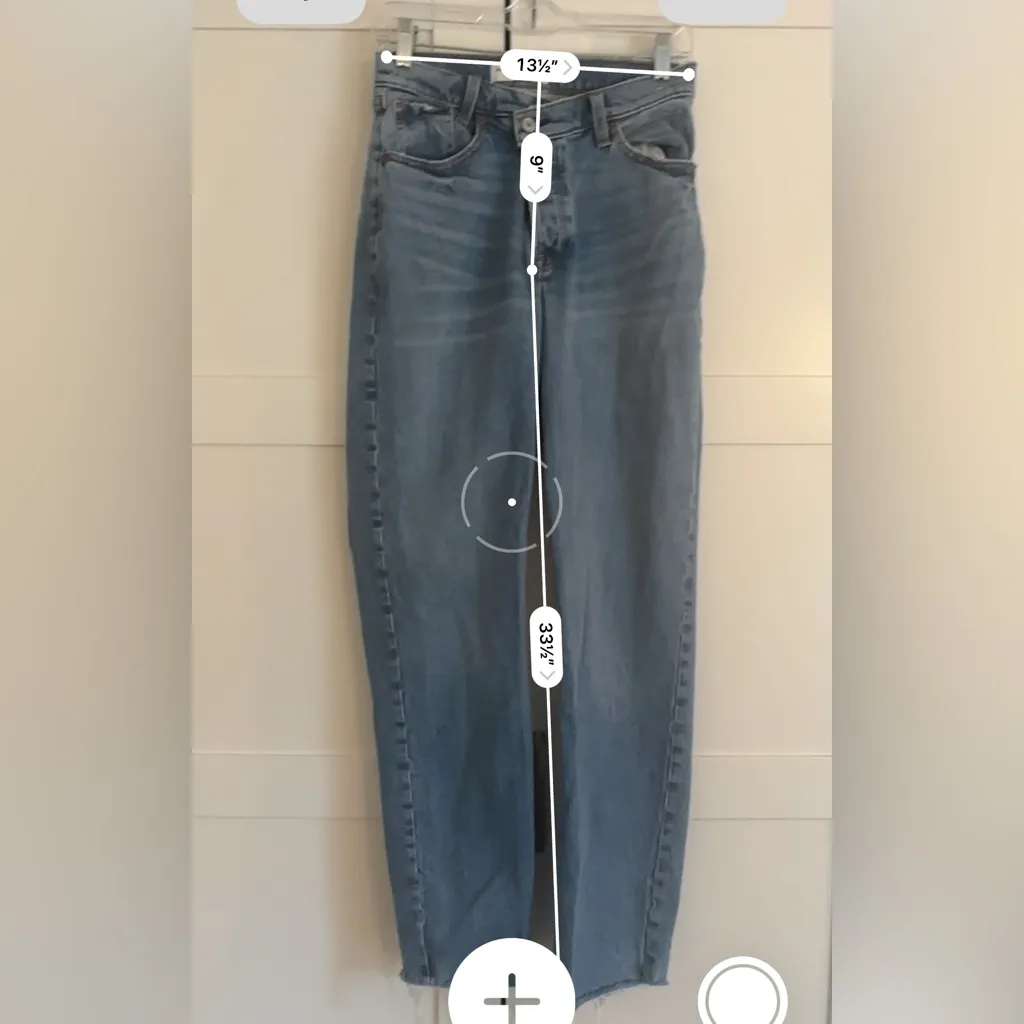 Abercrombie & Fitch Dad Crossover Jeans Size 0 long curve love medium wash - Image 5