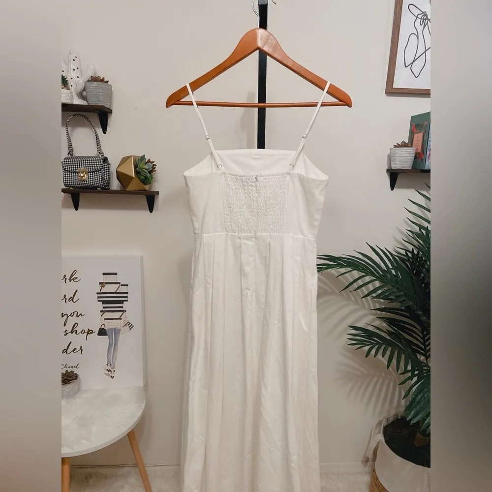 NWT En Saison White Midi Dress Size Small - Image 4